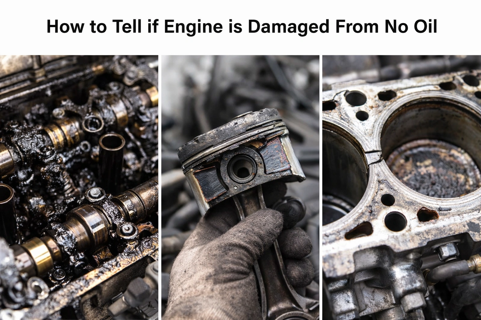 how to tell if engine is damaged from no oil