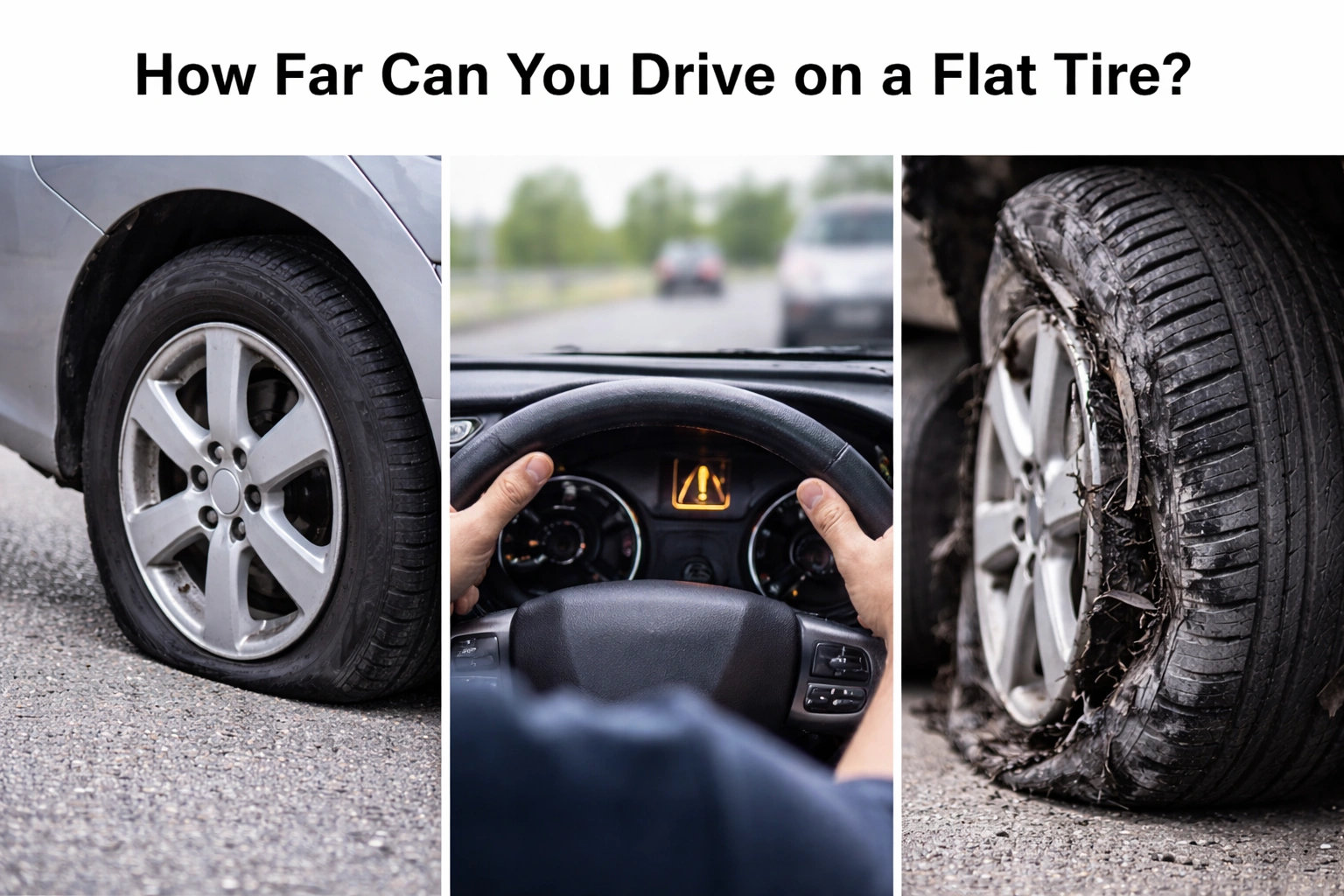 how far can you drive on a flat tire
